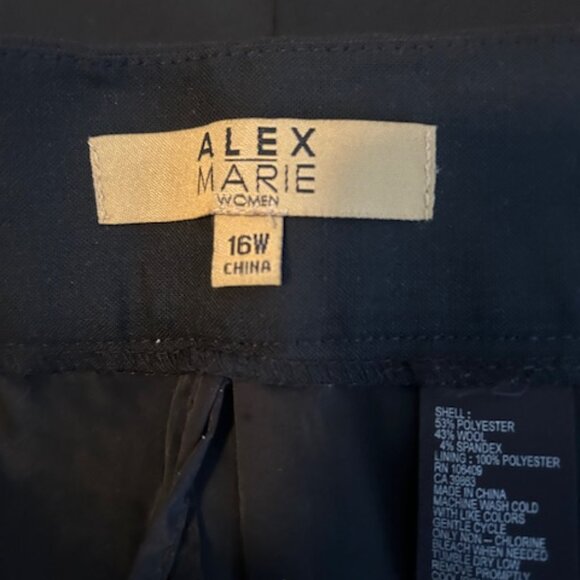 Alex Marie Woman Mariah Black fully lined Wool blend trousers, size 16W - Picture 5 of 6